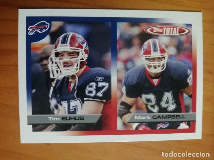 Coleccionismo deportivo: CROMO NUEVO N&Uacute;MERO 124 - RUGBY - NFL - 2005 TOPPS TOTAL - TIM EUHUS Y MARK CAMPBELL.