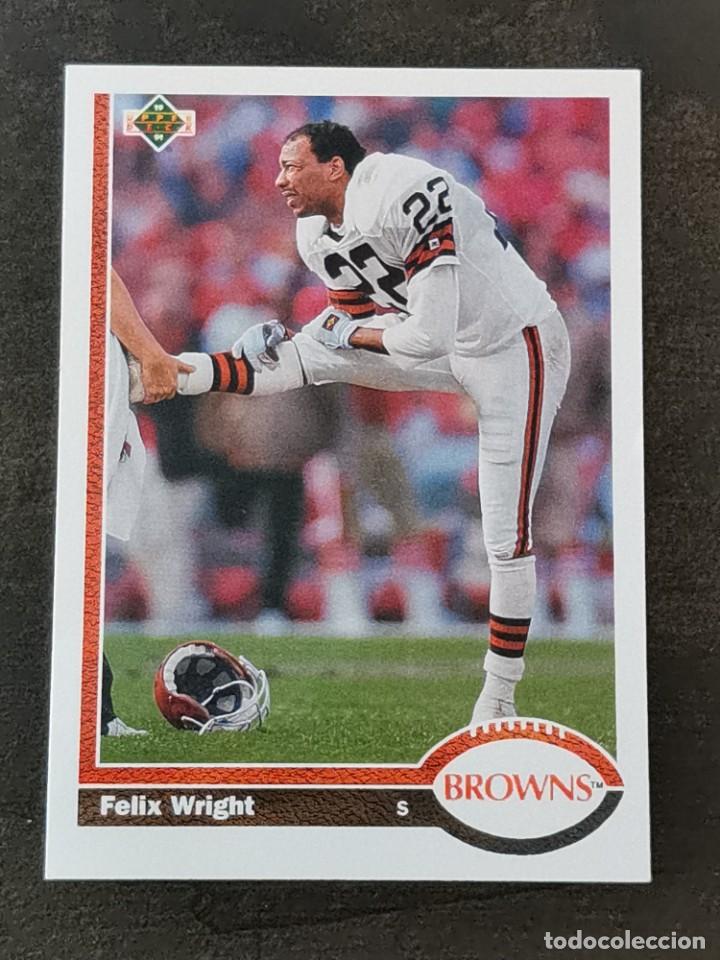 Coleccionismo deportivo: Upper Deck Football 1991 #243 Felix Wright Cleveland Browns NFL Card