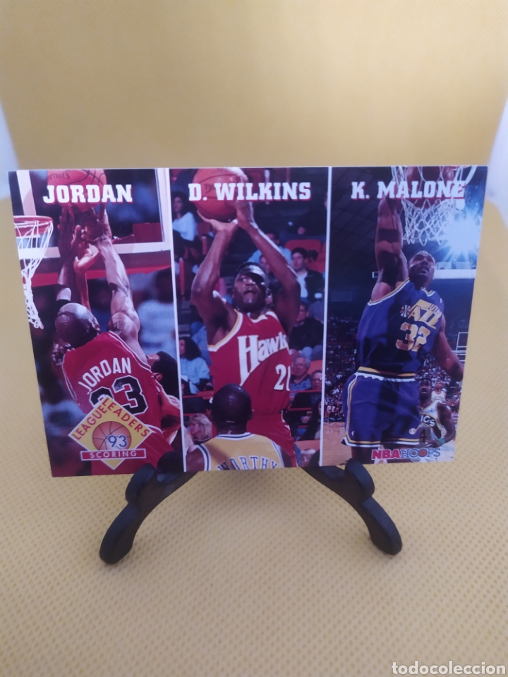 Coleccionismo deportivo: Michael Jordan Dominique Wilkins Karl Malone 283 NBA Hoops 1993-94 League Leaders Scoring