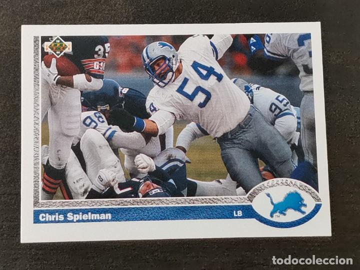 Coleccionismo deportivo: Upper Deck Football 1991 #264 Chris Spielman Detroit Lions NFL Card