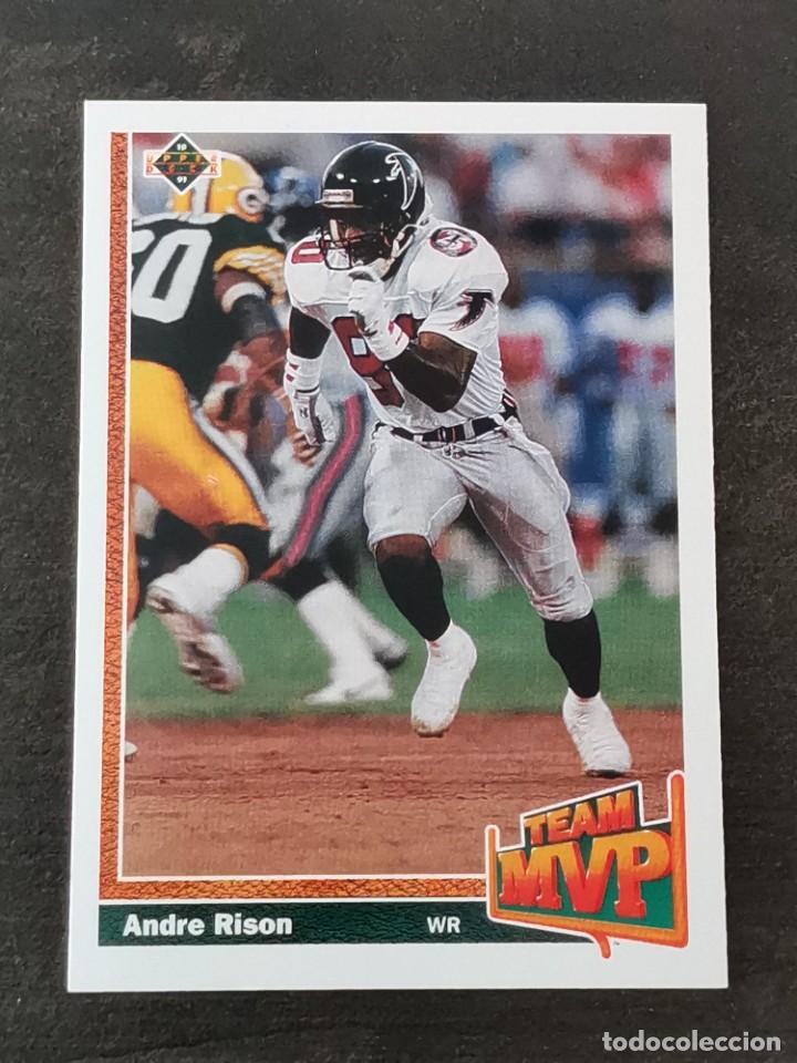 Coleccionismo deportivo: Upper Deck Football 1991 Team MVP #451 Andre Rison Atlanta Falcons NFL Card