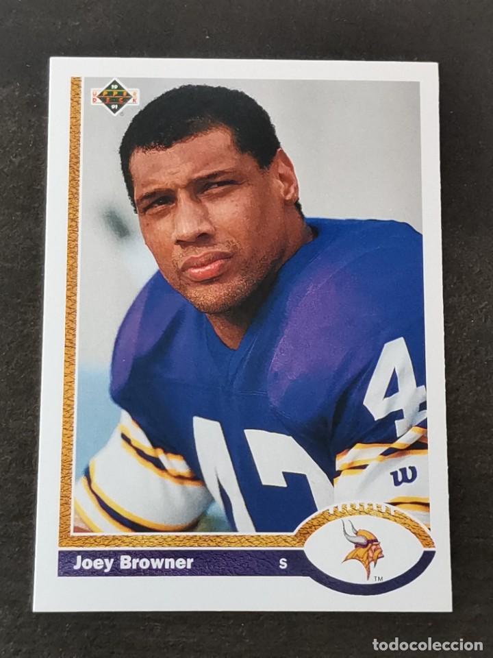 Coleccionismo deportivo: Upper Deck Football 1991 #52 Joey Browner Minnesota Vikings NFL Card