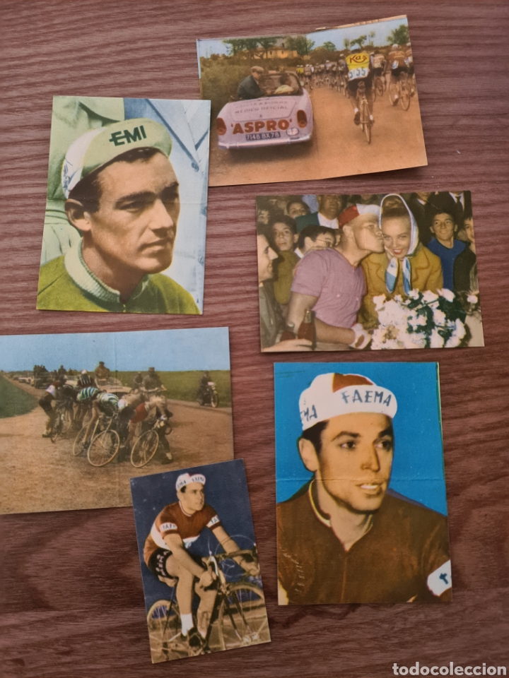 Coleccionismo deportivo: ALBUM CICLISMO 1962 VUELTA GIRO TOUR 6 CROMOS