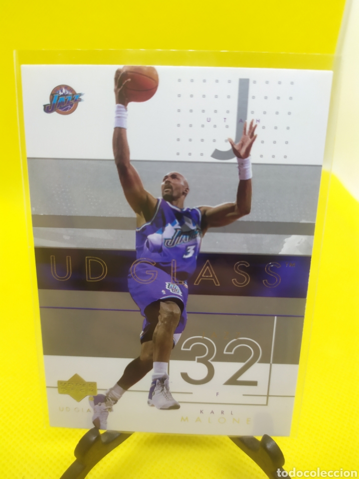 KARL MALONE 86 NBA UPPER DECK UD GLASS 2002-03 UTAH JAZZ (Coleccionismo Deportivo - Cromos otros Deportes)