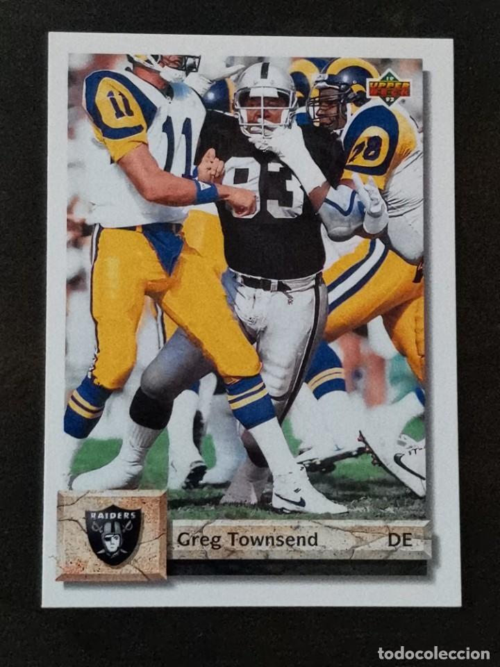 Coleccionismo deportivo: Upper Deck Football 1992 #116 Greg Townsend Los Angeles Raiders NFL Card