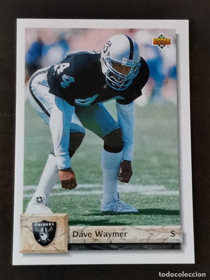 Coleccionismo deportivo: Upper Deck Football 1992 #458 Dave Waymer Los Angeles Raiders NFL Card