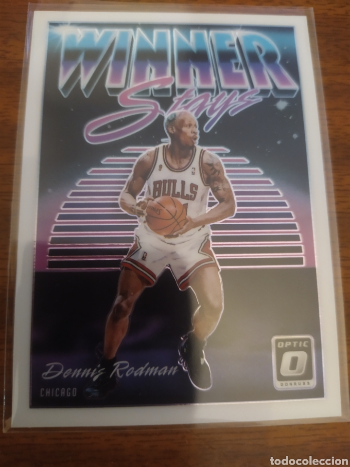Coleccionismo deportivo: Dennis Rodman 6 NBA Panini Donruss Optic WINNER STAYS 2018-19 Chicago Bulls