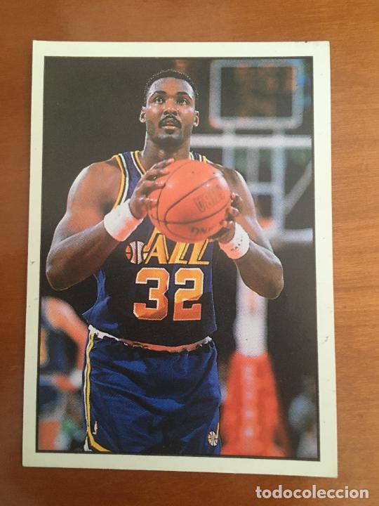 Coleccionismo deportivo: karl malone cromo nº 139 original coleccion panini basket NBA 91 nunca pegado - Foto 1 - 300243588