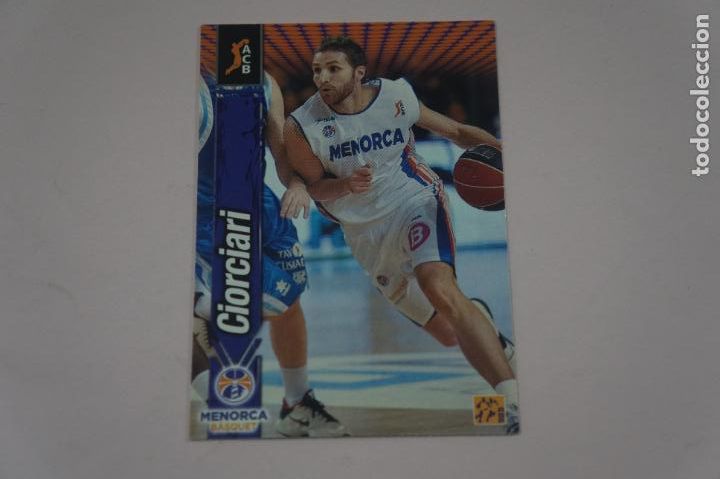 Colecionismo desportivo: TRADING CARD DE BALONCESTO BASKET CIORCIARI DEL MENORCA BASQUET N&ordm; 220 LIGA ACB 10-11 DE PANINI