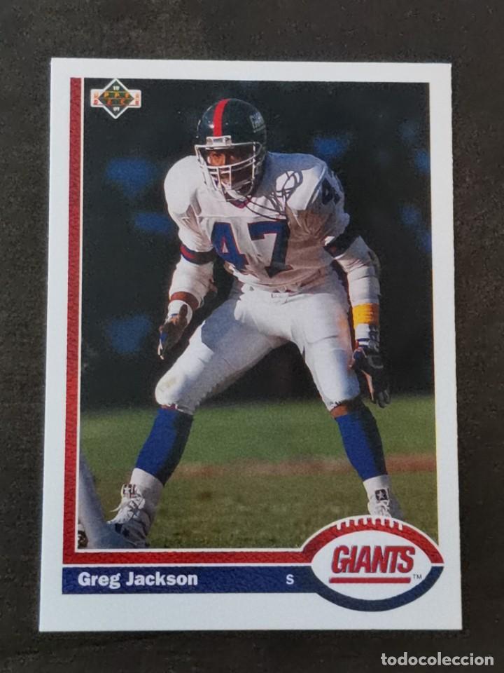 Coleccionismo deportivo: Upper Deck Football 1991 #416 Greg Jackson New York Giants NFL Card