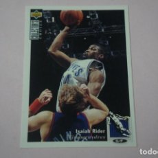 Collezionismo sportivo: TRADING CARD BALONCESTO ISAIAH RIDER MINNESOTA TIMBERWOLVES Nº 134 NBA 1994/1995-94/95 UPPER DECK