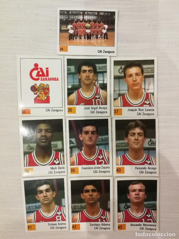 Sammelleidenschaft Sport: CAI Zaragoza - PANINI BASKET 90 ACB -10 cromos nuevos sin pegar ( equipo completo - Baloncesto 89/90