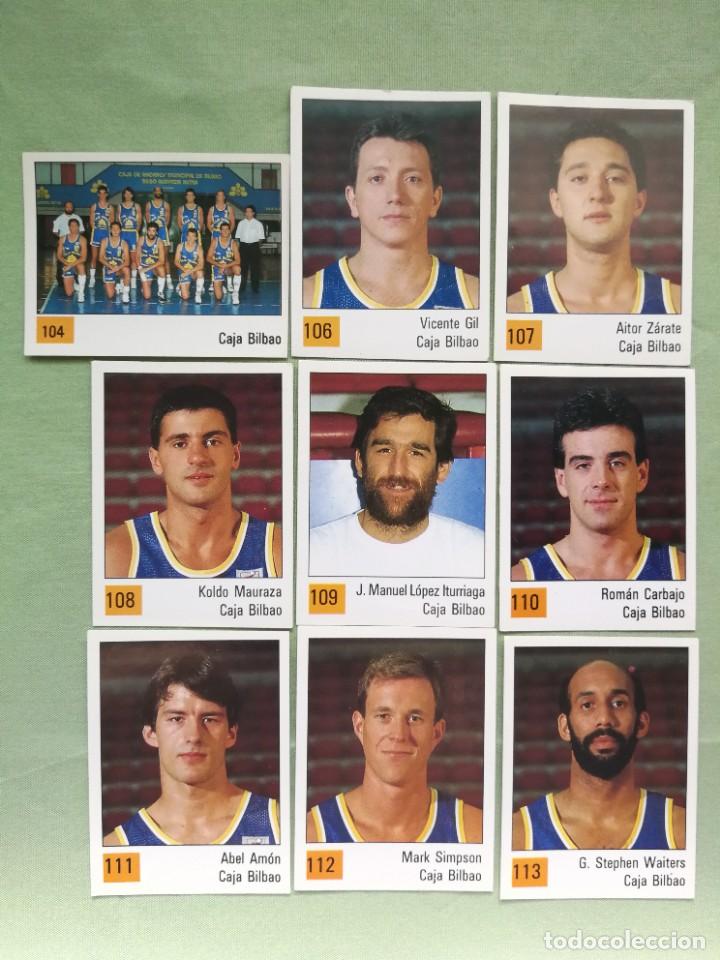 Coleccionismo deportivo: Caja Bilbao - PANINI BASKET 90 ACB - 9 cromos nuevos diferentes sin pegar - Baloncesto 89/90