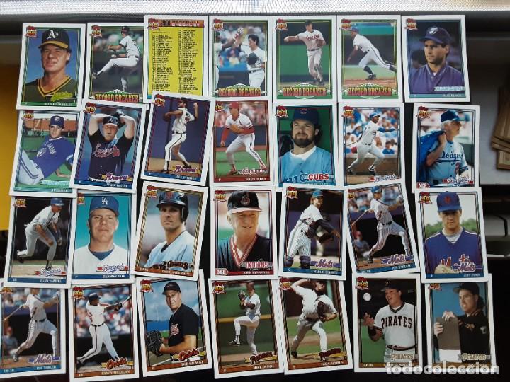 Coleccionismo deportivo: Lote de 51 cromos americanos de b&eacute;isbol, baseball, temporada 1991 Topps 40, impecables