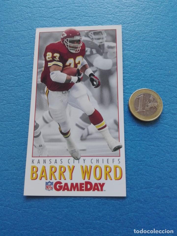 Collectionnisme sportif: 1992 GameDay FOOTBALL NFL- TRADING CARD DATABASE - BARRY WORD - 241