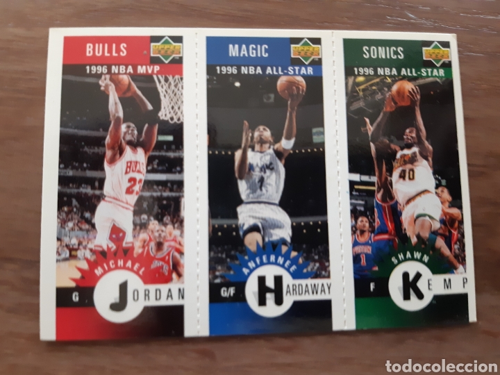 Coleccionismo deportivo: NBA 1996 UPPER DECK SERIE M MICHAEL JORDAN ANFERNEE HARDAWAY SHAWN KEMP