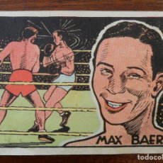 Coleccionismo deportivo: CROMO DE BOXEO - MAX BAER ( CROMOS CULTURA - EL GATO NEGRO / BRUGUERA ) 1939 ORIGINAL. Lote 312318818