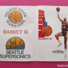 Coleccionismo deportivo: LAMINA GRAN PEGATINA ABDUL JABBAR - REVISTA BASKET 16 1988 - LOS ANGELES LAKERS NBA STICKER