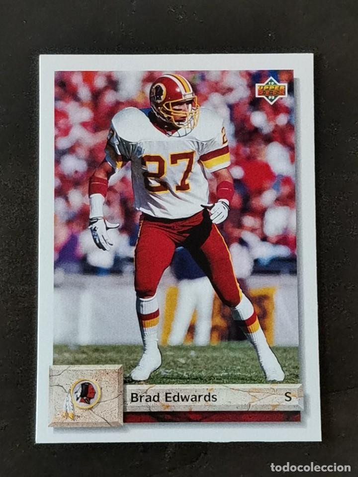Coleccionismo deportivo: Upper Deck Football 1992 #523 Brad Edwards Washington Redskins NFL Card