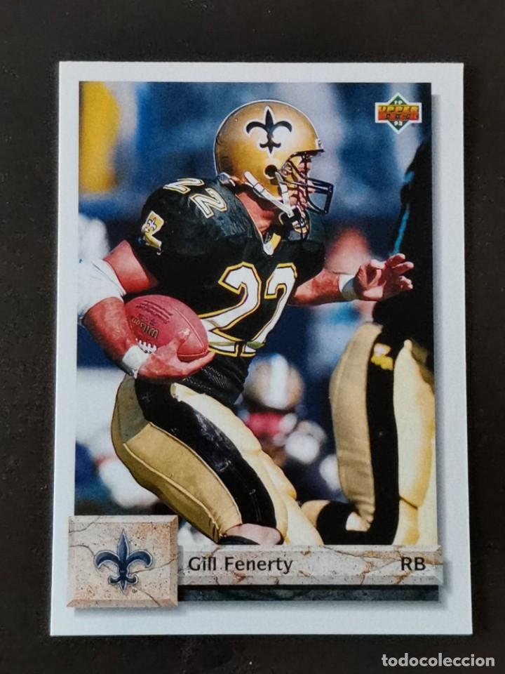 Coleccionismo deportivo: Upper Deck Football 1992 #475 Gill Fenerty New Orleans Saints NFL Card