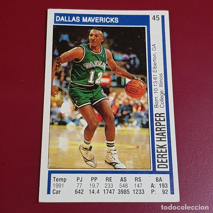 Sammelleidenschaft Sport: PANINI - BASKETBALL NBA 91 92 - 1991 1992 - FICHA - DALLAS MAVERICKS - DEREK HARPER 45