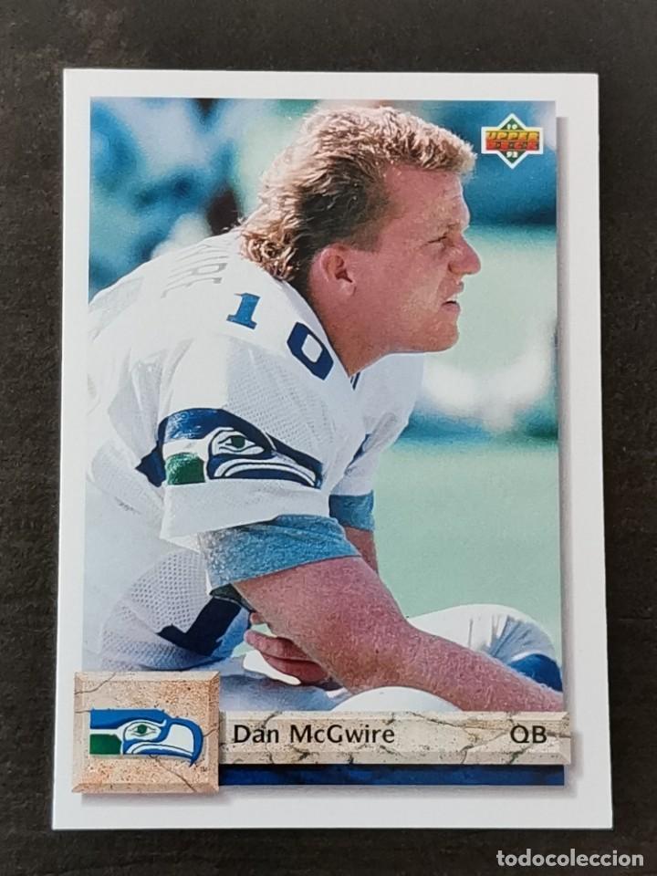 Coleccionismo deportivo: Upper Deck Football 1992 #618 Dan McGwire Seattle Seahawks NFL Card