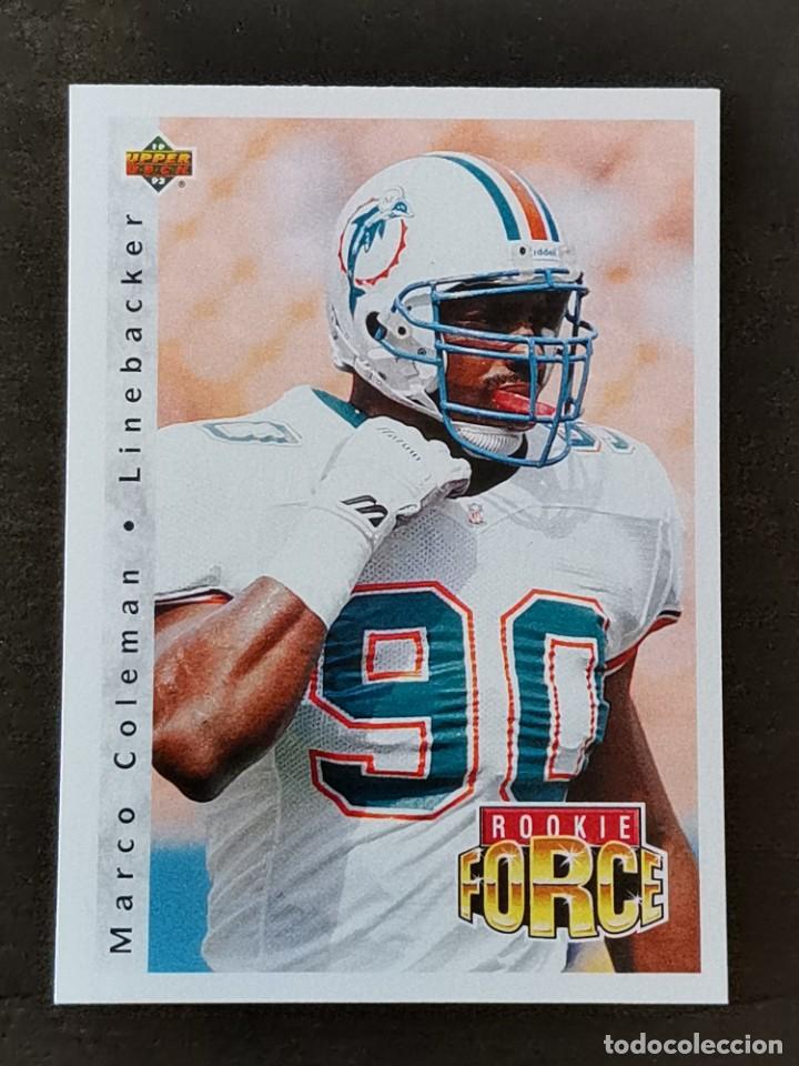 Sammelleidenschaft Sport: Upper Deck Football 1992 Rookie Force #405 Marco Coleman Miami Dolphins NFL Card