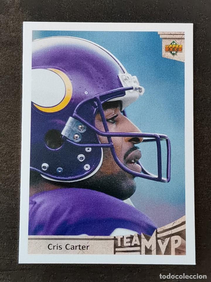 Coleccionismo deportivo: Upper Deck Football 1992 Team MVP #378 Cris Carter Minnesota Vikings NFL Card