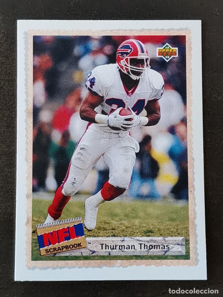 Coleccionismo deportivo: Upper Deck Football 1992 NFL Scrapbook #512 Thurman Thomas Buffalo Bills NFL Card
