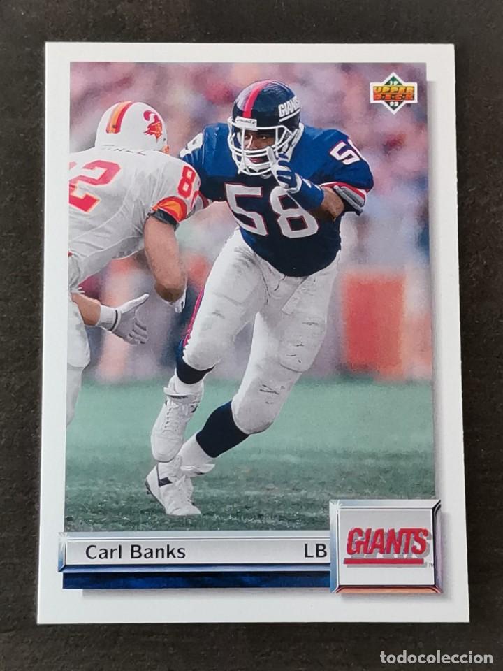 Coleccionismo deportivo: Upper Deck Football 1992 Gold Parallel #G39 Carl Banks New York Giants NFL Card