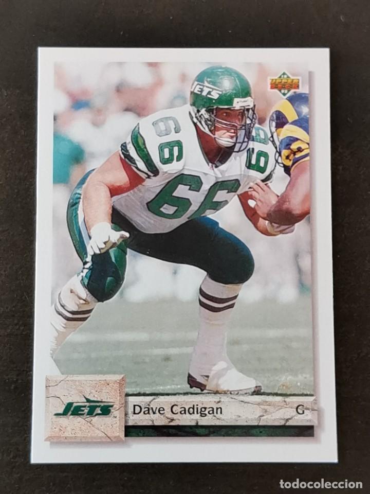 Coleccionismo deportivo: Upper Deck Football 1992 #564 Dave Cadigan New York Jets NFL Card