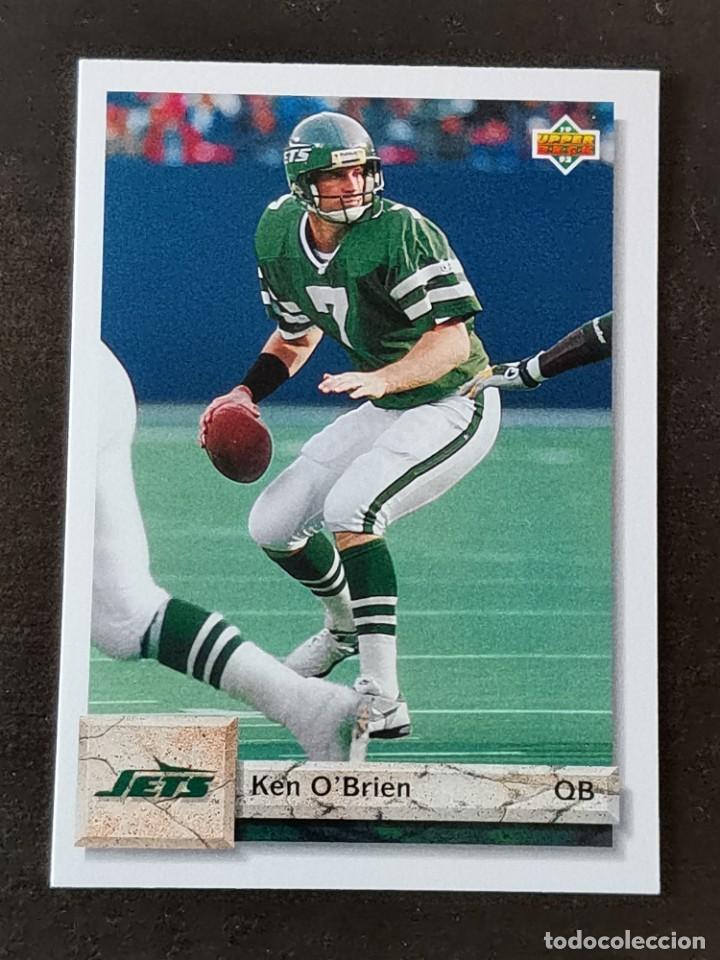 Coleccionismo deportivo: Upper Deck Football 1992 #607 Ken O'Brien New York Jets NFL Card