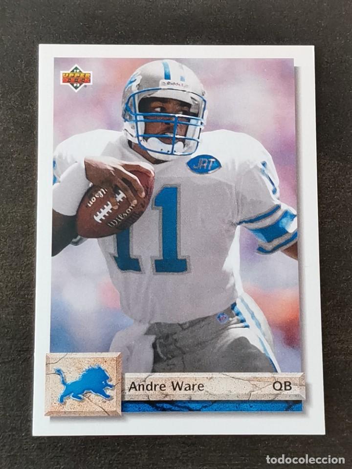 Coleccionismo deportivo: Upper Deck Football 1992 #206 Andre Ware Detroit Lions NFL Card