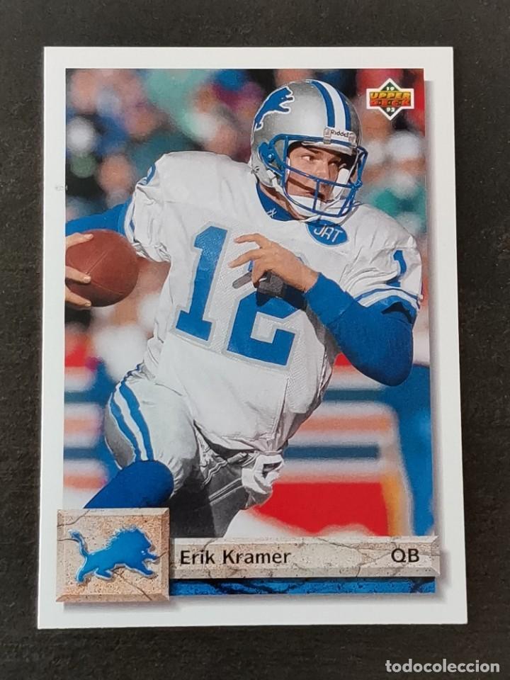 Coleccionismo deportivo: Upper Deck Football 1992 #183 Erik Kramer Detroit Lions NFL Card
