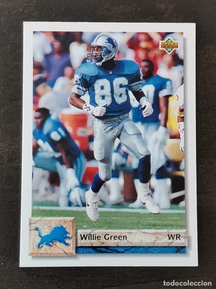 Coleccionismo deportivo: Upper Deck Football 1992 #613 Willie Green Detroit Lions NFL Card