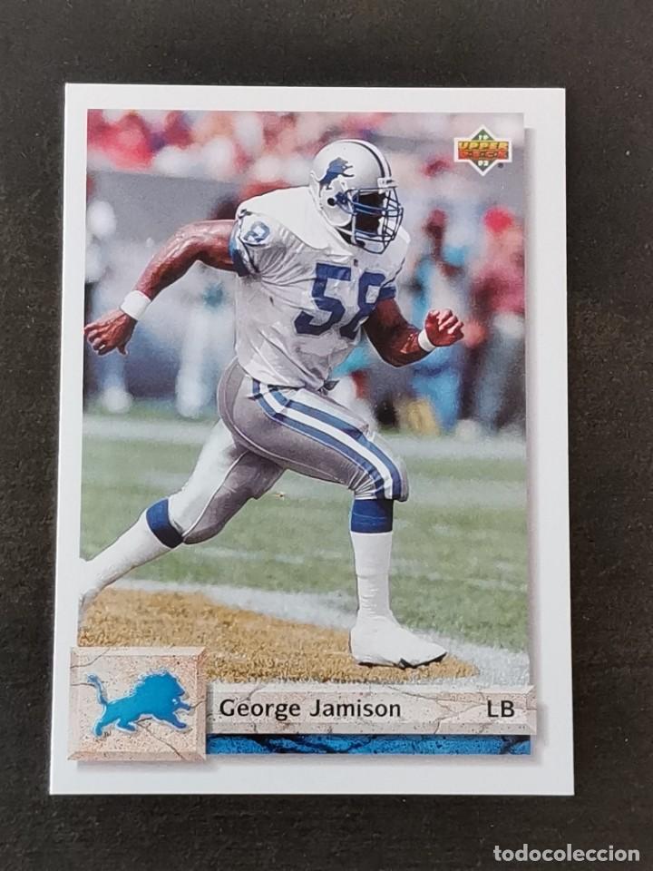 Coleccionismo deportivo: Upper Deck Football 1992 #553 George Jamison Detroit Lions NFL Card