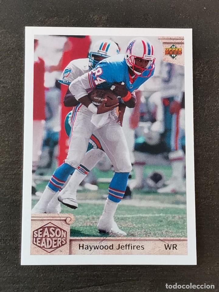 Coleccionismo deportivo: Upper Deck Football 1992 Season Leaders #302 Haywood Jeffires Houston Oilers NFL Card