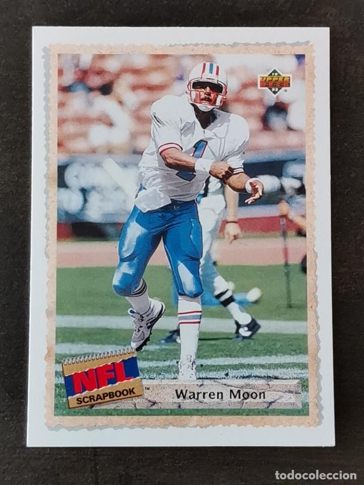 Coleccionismo deportivo: Upper Deck Football 1992 NFL Scrapbook #513 Warren Moon Houston Oilers NFL Card