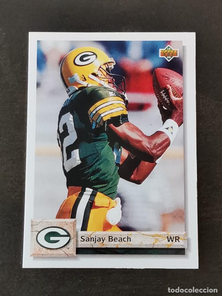 Coleccionismo deportivo: Upper Deck Football 1992 #528 Sanjay Beach Green Bay Packers NFL Card