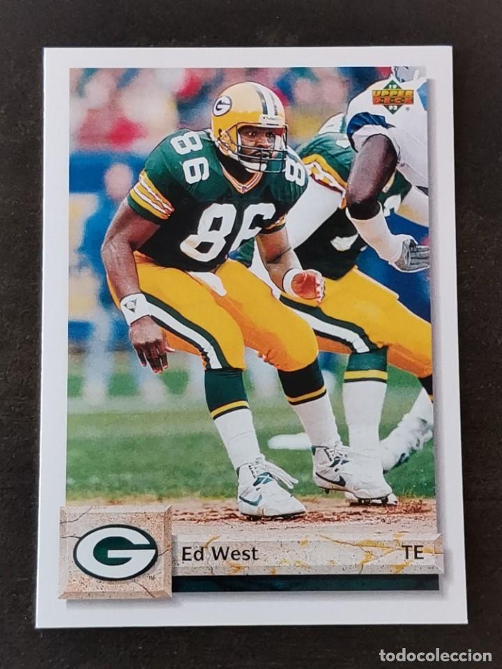 Coleccionismo deportivo: Upper Deck Football 1992 #446 Ed West Green Bay Packers NFL Card