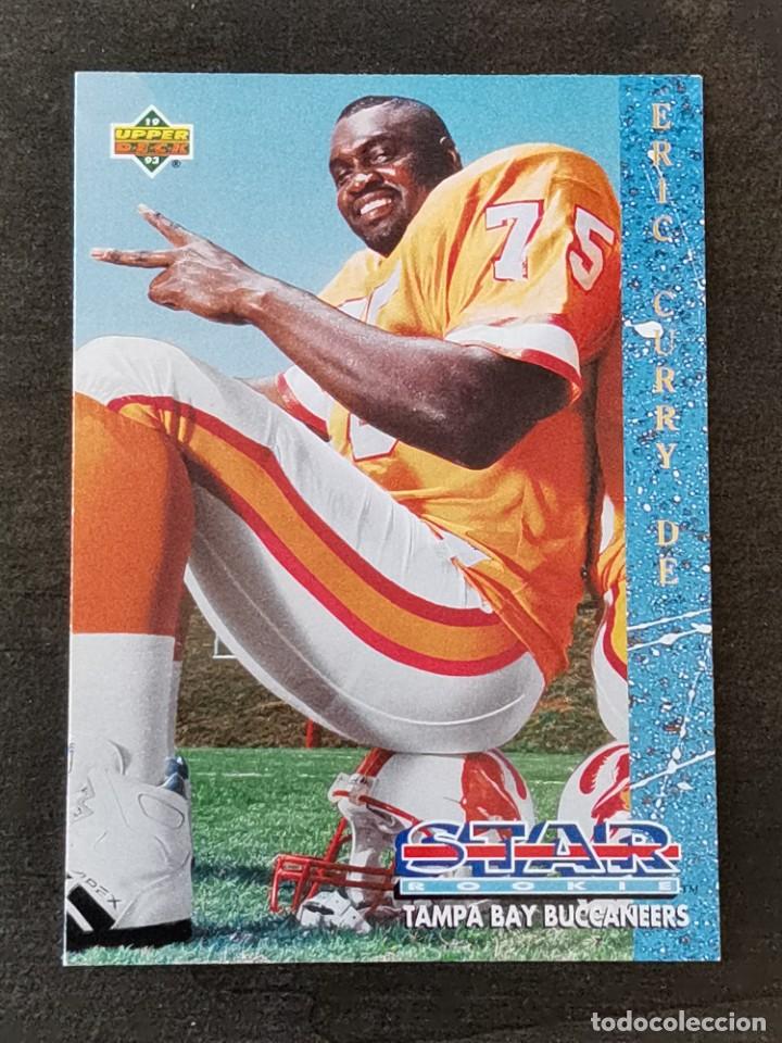 Coleccionismo deportivo: Upper Deck Football 1993 Star Rookie #2 Eric Curry Tampa Bay Buccaneers NFL Card