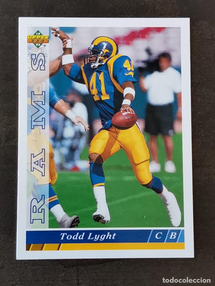 Coleccionismo deportivo: Upper Deck Football 1993 #264 Todd Lyght Los Angeles Rams NFL Card