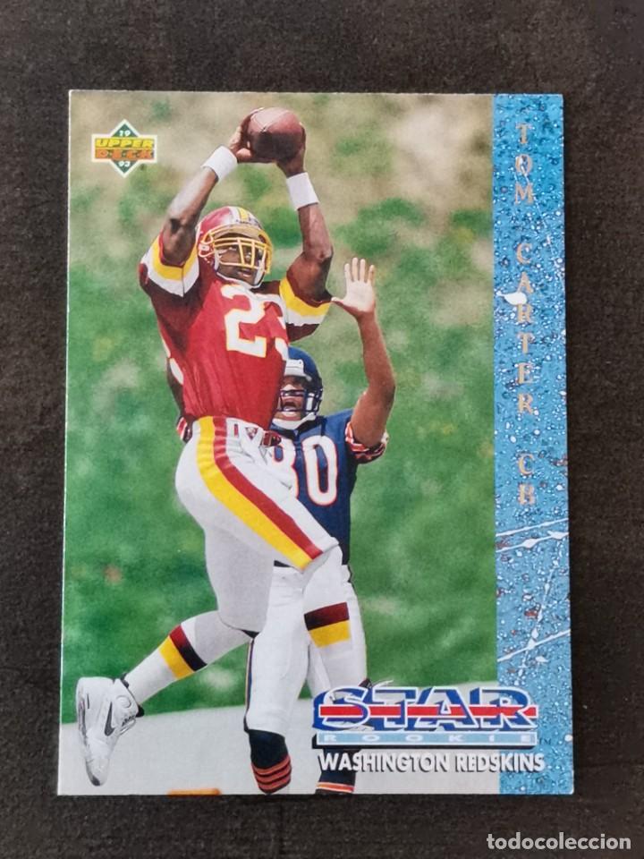 Collezionismo sportivo: Upper Deck Football 1993 Star Rookie #27 Tom Carter Washington Redskins NFL Card