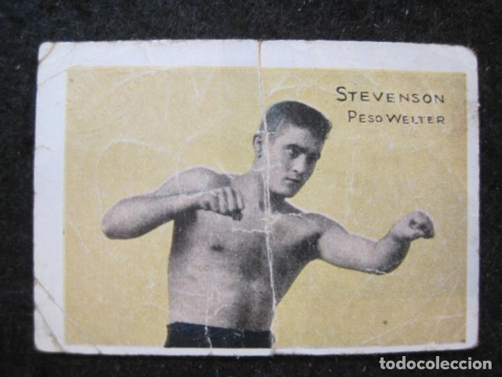Coleccionismo deportivo: BOXEO-STEVENSON-PESO WELTER-CROMO ANTIGUO-VER FOTOS-(89.233)