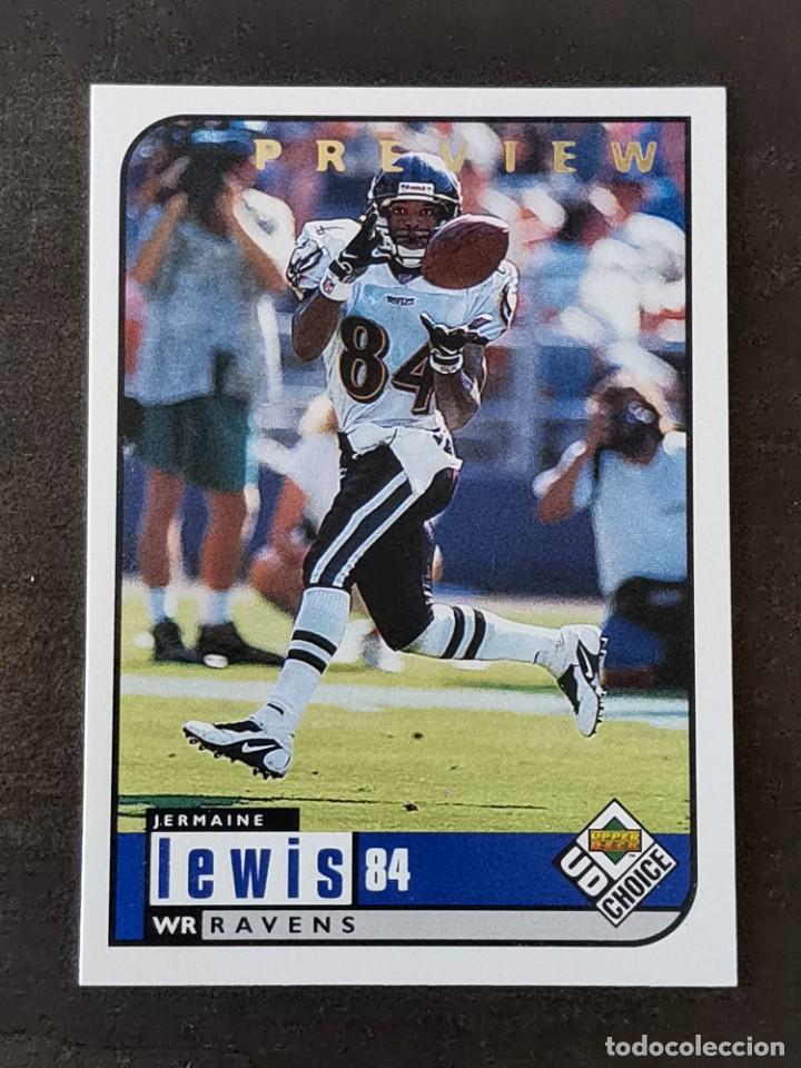 Colecionismo desportivo: Upper Deck Choice 1998 Preview Parallel #15 Jermaine Lewis Baltimore Ravens NFL Card