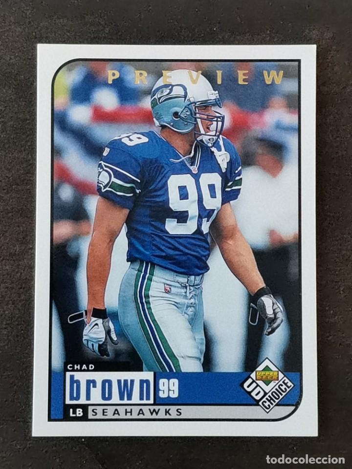 Colecionismo desportivo: Upper Deck Choice 1998 Preview Parallel #168 Chad Brown Seattle Seahawks NFL Card