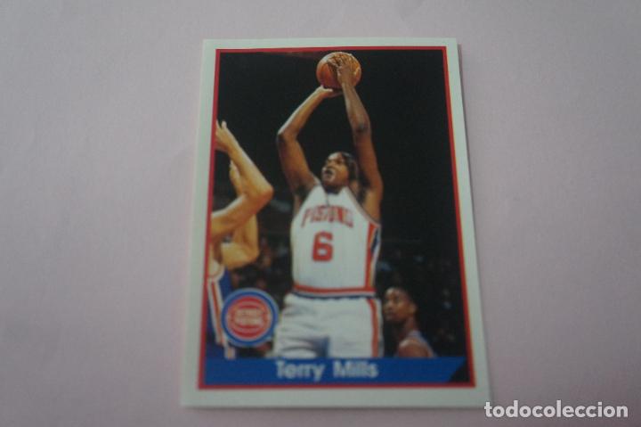 Coleccionismo deportivo: CROMO DE BALONCESTO TERRY MILLS DEL DETROIT PISTONS SIN PEGAR N&ordm; 51 NBA BASKETBALL 94-95 PANINI