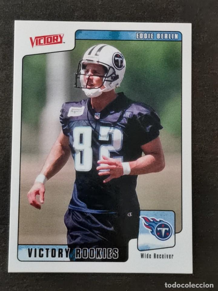 Coleccionismo deportivo: Upper Deck Victory 2001 Rookie Card #425 Eddie Berlin Tennessee Titans NFL Card