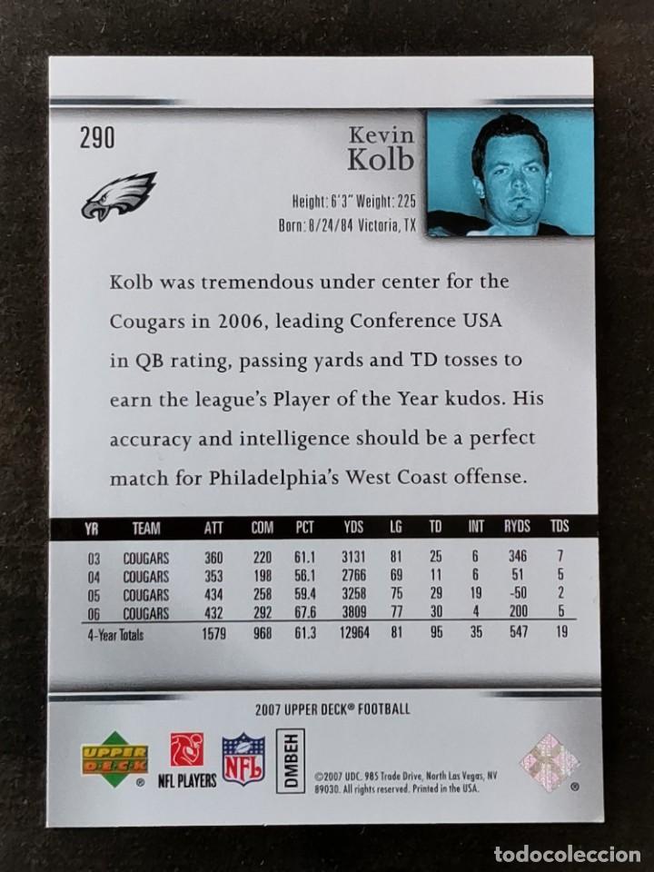 : Kevin Kolb RC 2007 Upper Deck Star Rookie Exclusives NFL  Football Card #290 Philadelphia Eagles : Sports & Outdoors