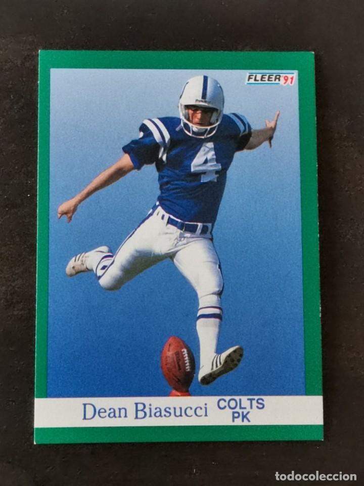 Colecionismo desportivo: Fleer Football 1991 #76 Dean Biasucci Indianapolis Colts NFL Card